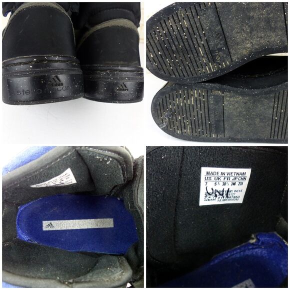 Adidas Stella McCartney Sneakers Women 7 Black Asimina High Top Lace Up Boxing - Picture 12 of 12